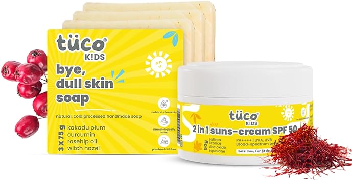 Tuco Kids Handmade Soap (75gx3) & Face Wash (100ml), Everyday Use for Ages 3+ Kids, Paraben & Sulphate Free - (Combo Pack of 4) - Image 4